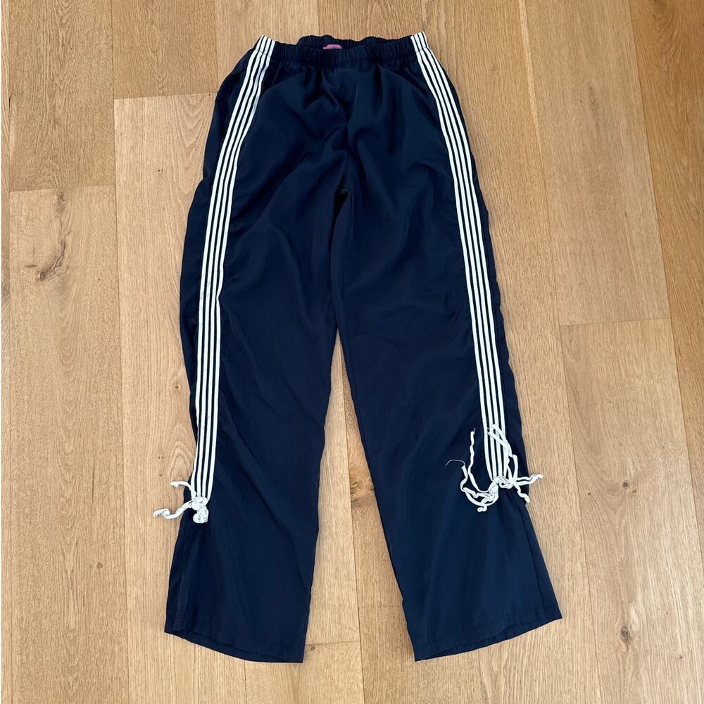 Edikted Track Pants Ribbon Sides  Remy Size M Navy Blue White